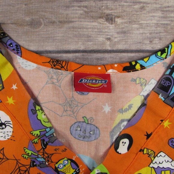 Dickies Cute Halloween Medium Scrub Top - Picture 5 of 7